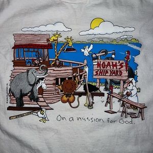 Noah’s Shipyard Graphic T-shirt 
Large Mayberry Apparel made in USA